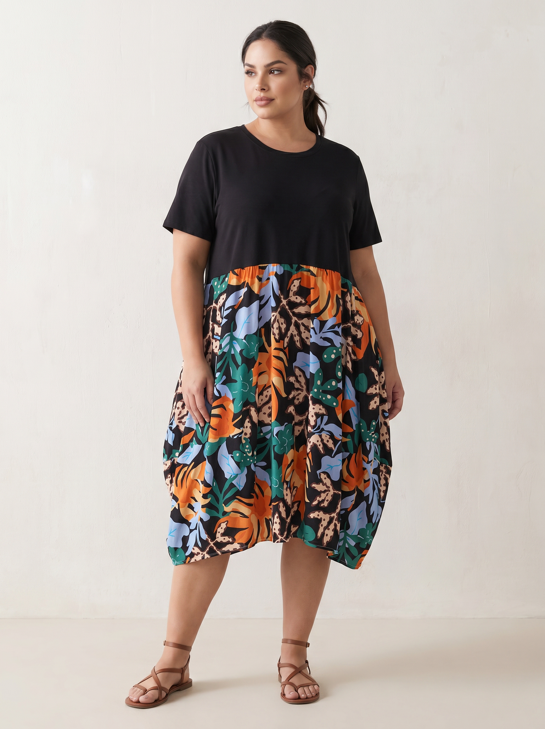 Rochie maxi cu împrimeu colorat