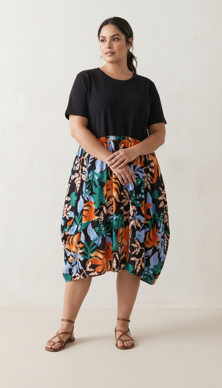 Rochie maxi cu împrimeu colorat