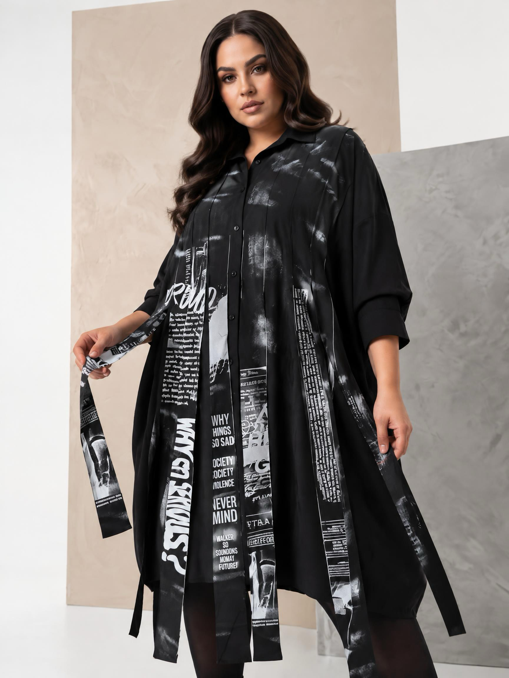 Rochie maxi neagră de designer cu croială extravagantă