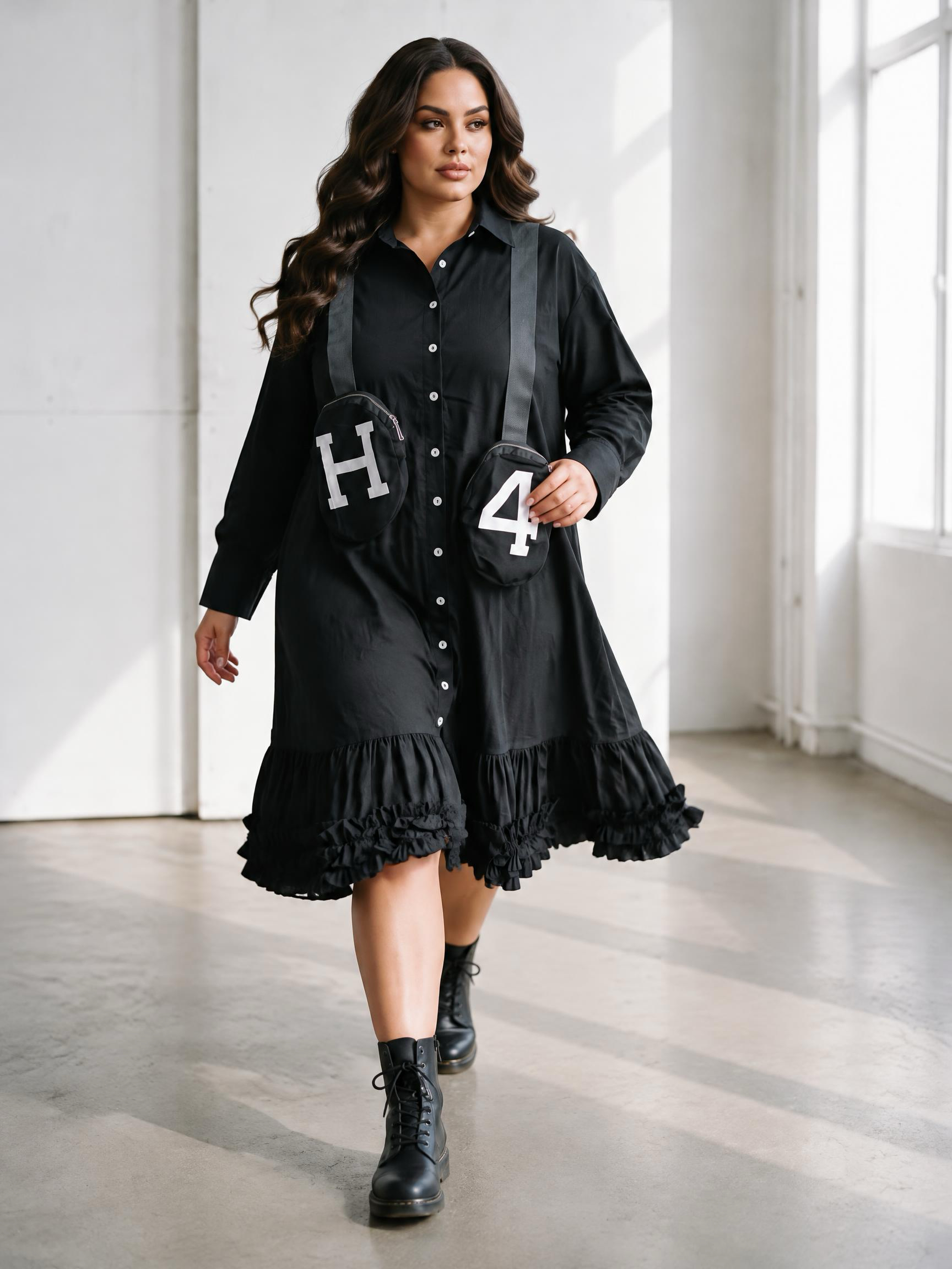 Rochie fashion de tip boutique în mărimi mari