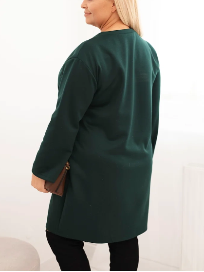 Tunică lungă model sport-elegant culoare verde