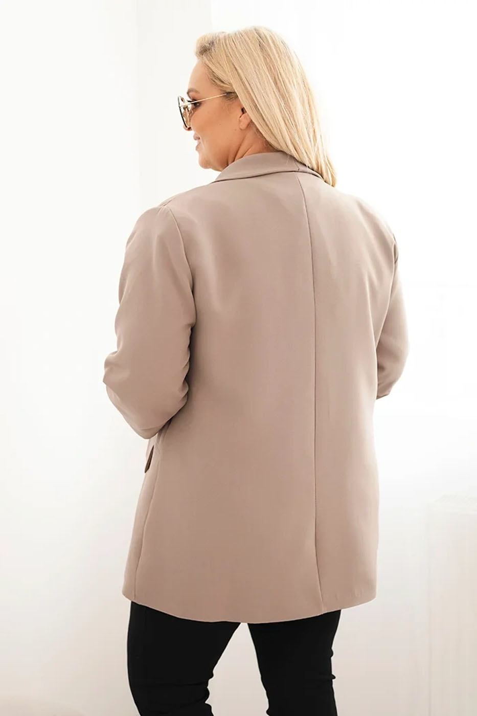 Sacou maxi sport elegant culoare bej 