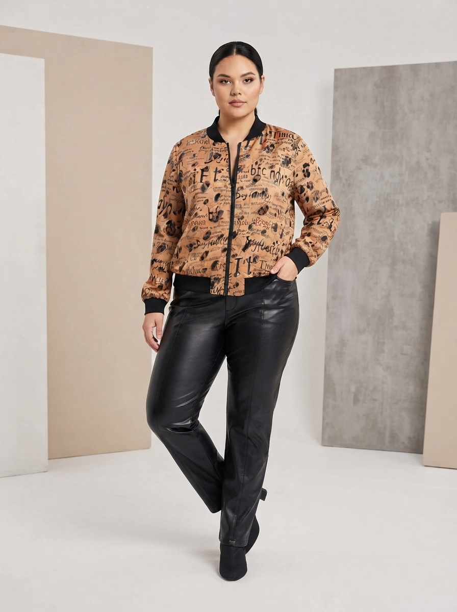 Jachetă sport elegantă tip bomber culoare caramel