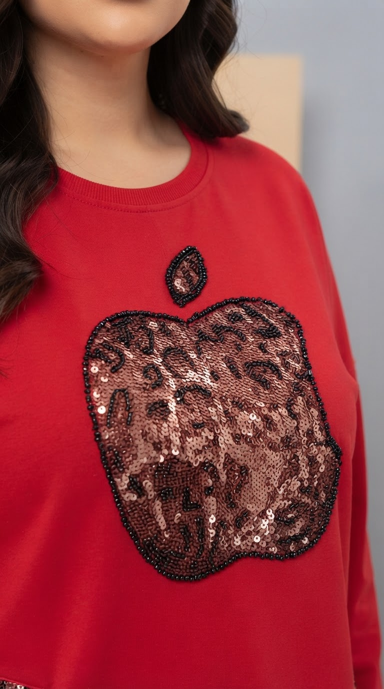 Bluză de boutique cu accent frontal leopard