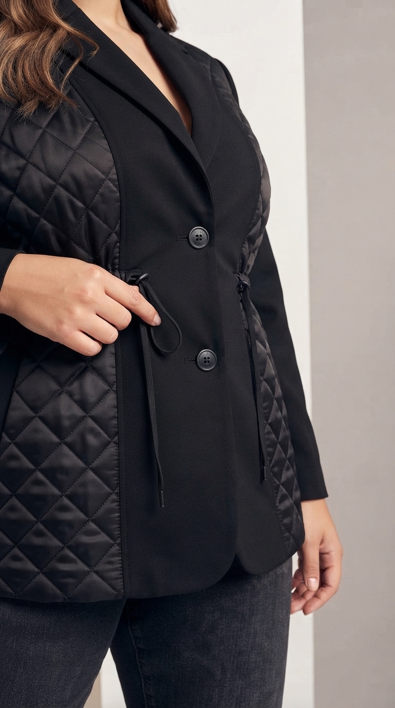 Jachetă maxi sport-elegantă pentru sezonul de toamnă