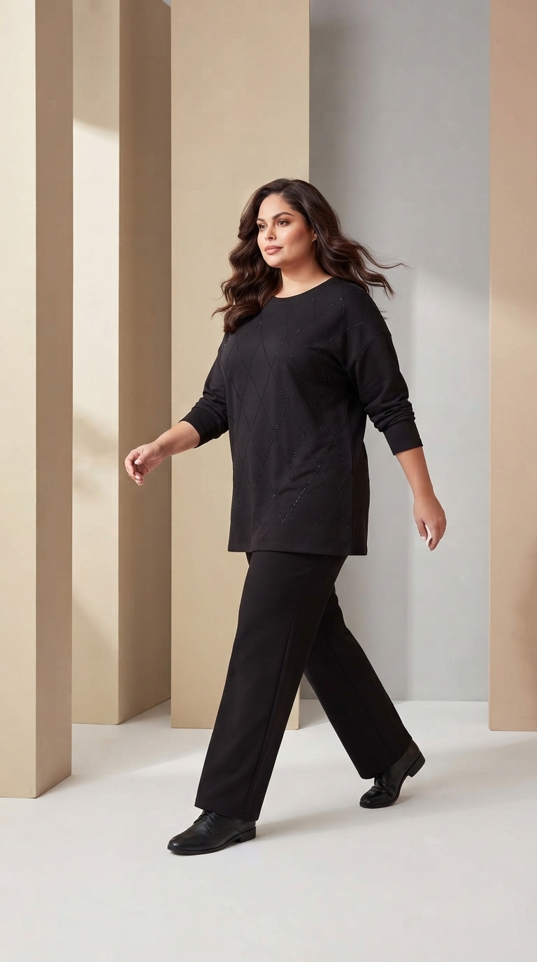 Set negru damă cu pietricele negre delicate
