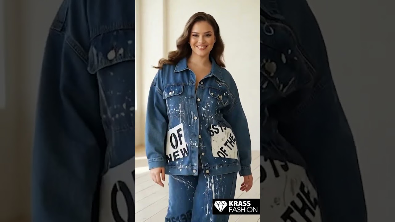 Set de designer din denim jachetă din denim și pantaloni evazați