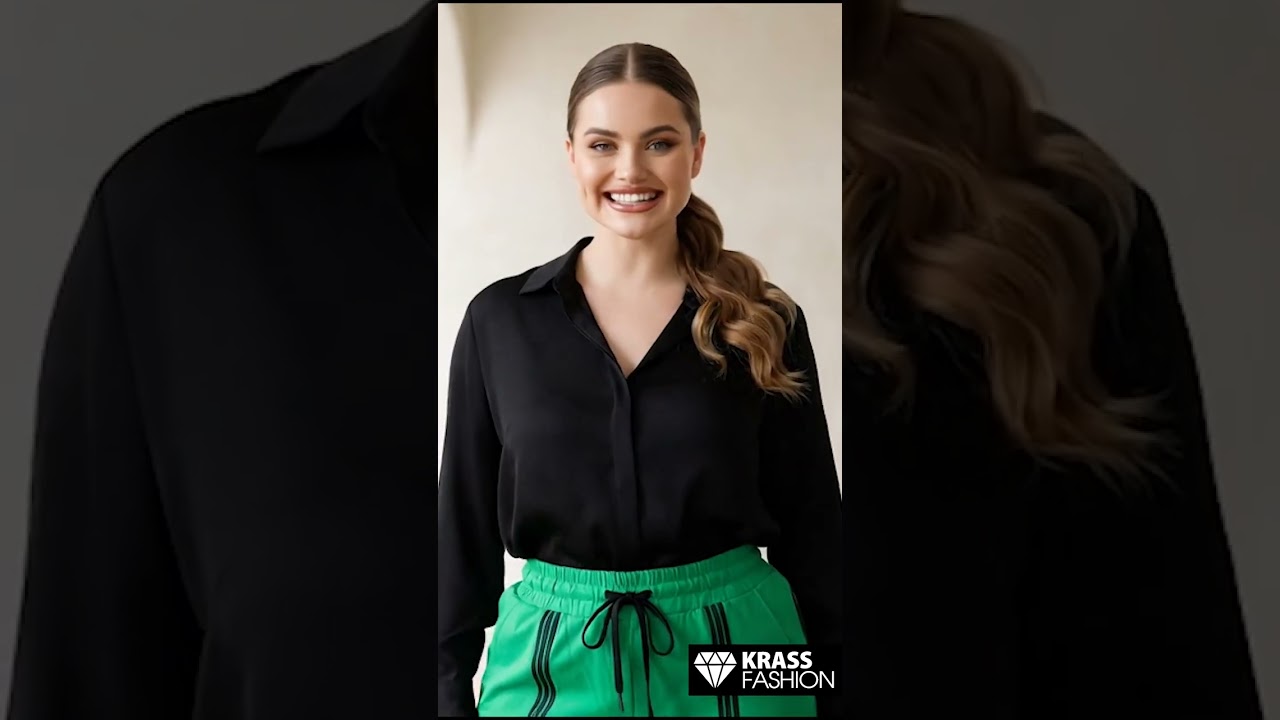 Pantaloni maxi moderni în verde vibrant din material ușor și confortabil