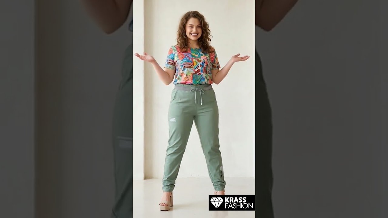 Pantaloni elastici de primăvară verde pastel cu șireturi în talie