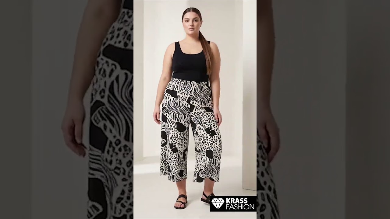 Pantaloni largi din material ușor de vară