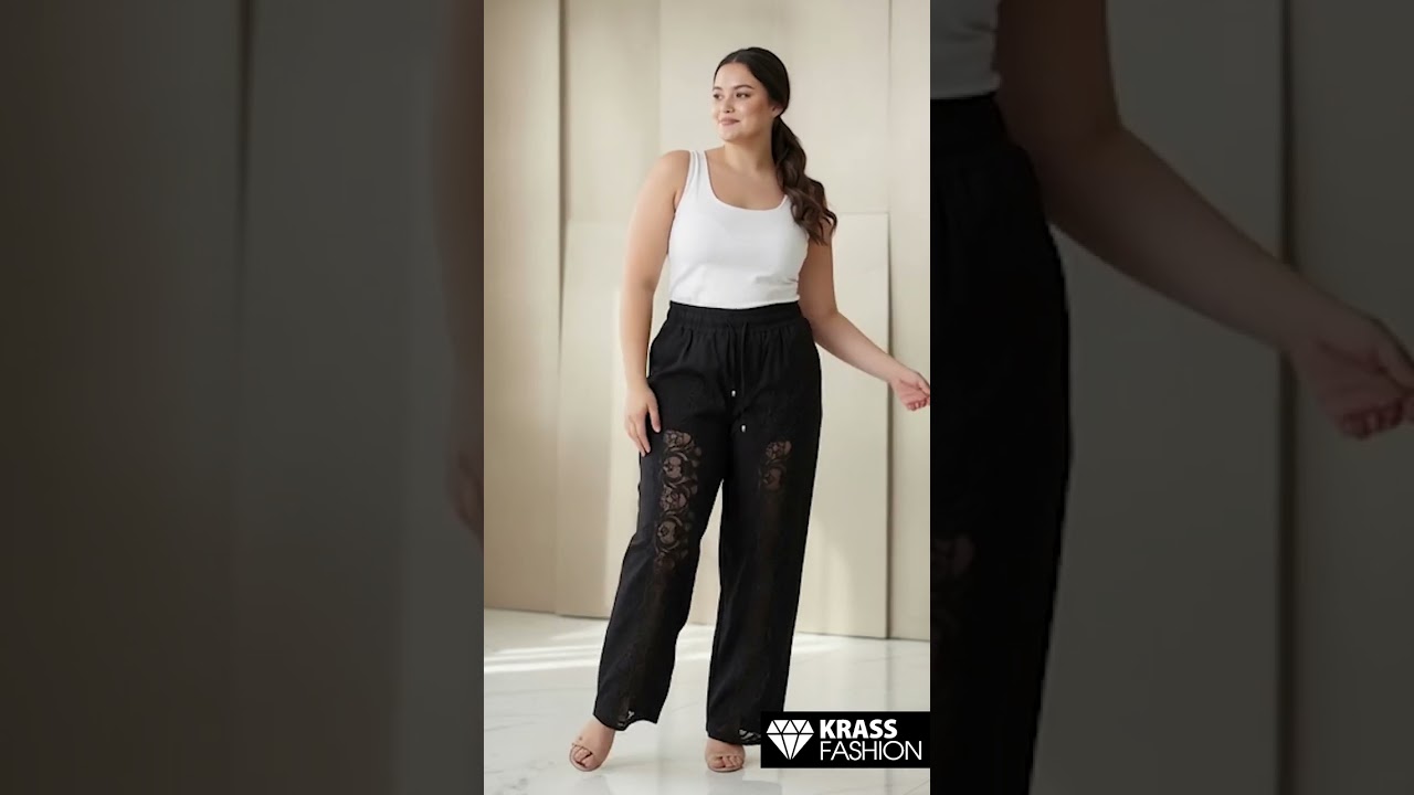 Pantaloni maxi eleganți cu broderie fină și detalii rafinate