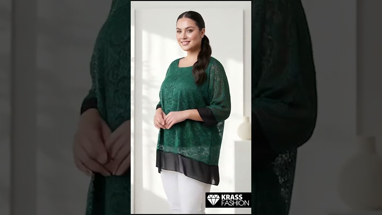 Tunică maxi elegantă din dantelă verde cu accent rafinat din șifon
