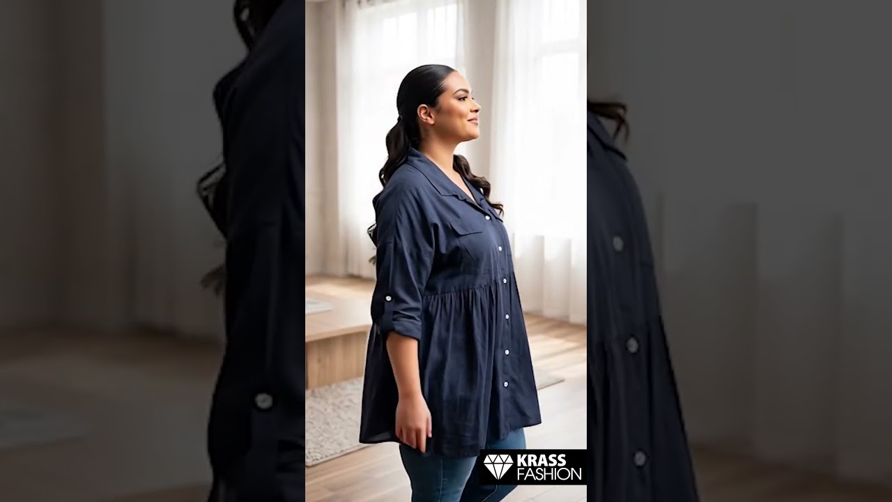 Cămașă maxi modernă Fashion în nuanță bleumarin