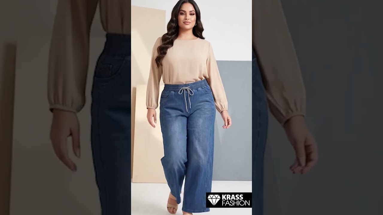 Blugi maxi albaștri cu croială largă și material elastic