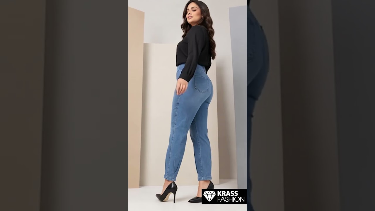Blugi maxi albaștri deschis cu model larg din material elastic