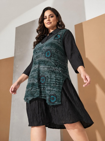 Rochie maxi din două piese cu croială deosebită