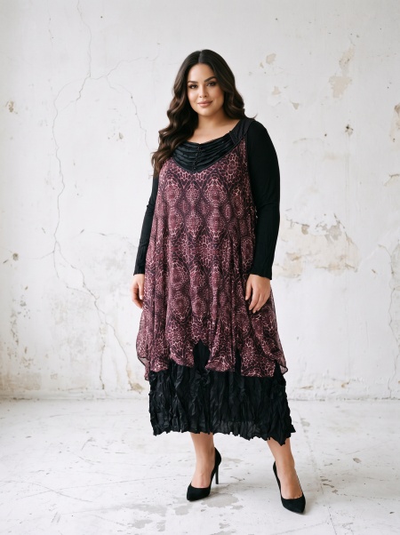 Rochie elegantă din două piese cu imprimeu animal print