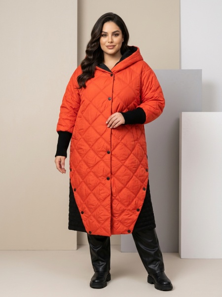 GEACĂ DE IARNĂ MAXI DIN COLECȚIA DESIGNER CULOARE ROȘIE