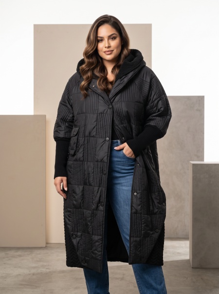 Geacă lungă de iarnă în tendințe cu croială designer