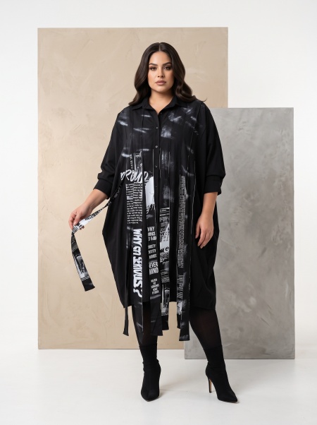 Rochie maxi neagră de designer cu croială extravagantă