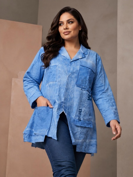 Cămașă cu croială tip saco look casual și modern